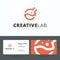 Logo and business card template for creative studio.
