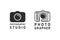 Logo and camera icon.