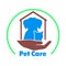 Logo care of animals, symbol of protection of vagrant animals.