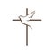 Logo of the church. The cross of Jesus Christ and the flying dove is a symbol of the Holy Spirit.