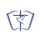 Logo of the church and ministry. The open bible, the cross of Jesus Christ and the dove are a symbol of the Holy Spirit