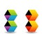 Logo with colorful cubes