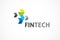 Logo concept for fintech and digital finance industry