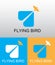 Logo corporate bird flying out from nest  logo app  logo out of the box  logo travelling and travel  bird vector  icon design