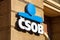 Logo of the CSOB bank on a building