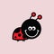 Logo of a Cute and Happy Ladybug