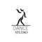 logo for dance school, dance studio. illustration