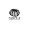 Logo with decoral pumpkin. Abstract floral emblem, design concept