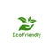 Logo design concept related to ecology and recycle with text `Eco Friendly`