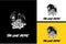 logo design of head panther angry and flower vector black and white