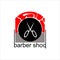 Logo design, logotype, barbershop business symbol.