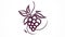 Logo design template, branch of grape, generative AI.