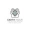 Logo of Earth Hour, Save the Planet Banner, Green ECO Energy, Recycling and Energy saving