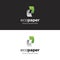 Logo on ecological paper theme. With very professional colors. To use in your business