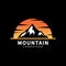 Logo & emblem graphic image using mountain & sunset