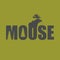 Logo, emblem Moose Silhouette with text. Wild animal illu