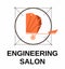 Logo Engineering Salon. Figure vintage aircraft