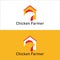 Logo farm house chicken  village  farmer