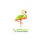 Logo Flamingo gradient colorful style