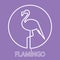 Logo flamingo line Icon