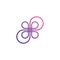 Logo of a flower formed from an infinite symbol