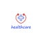 Logo in the form of a heart with a cross in the middle. logo of the medical center, symbol of medical care