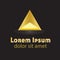 Logo gold graphic abstract triangle vector design