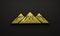 Logo gold mountains icon 3D image