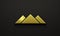 Logo gold mountains icon 3D image