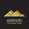 Logo golden mountains icon logotype vector