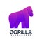 Logo Gorilla Colorful Gradient Vector Design