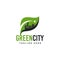 Logo green city for a better life