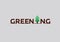 Logo greening tree green color minimalist