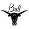 Logo head of a bull. Icon buffalo.