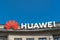 Logo of Huawei on a building