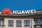 Logo of Huawei on a building