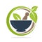 Logo icon for herbal medicine business.