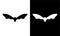 logo icon vector illustration black and white batman