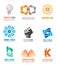 Logo icons set for company identity branding like smart ideas