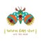 Logo illustration moth in modern style. Natural shop template