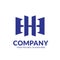 Logo initial Letter h Construction