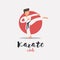 Logo karate club. black belt
