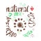 Logo label coffee, natural, americano. eps 10