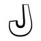 Logo letter j tall slender font letter j perspective height