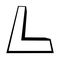 Logo letter l tall slender font letter l perspective height