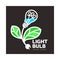 Logo with light bulb as flower, ecology, growth, development concept