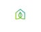 Logo linear icon eco house nature