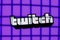 The logo of the live streaming service Twitch behind bars. The concept of Twitch censorship and prohibition