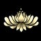 Logo lotus flower gold luxury vector image illustration graphic design