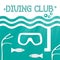 Logo marine diving club. Vector illustration